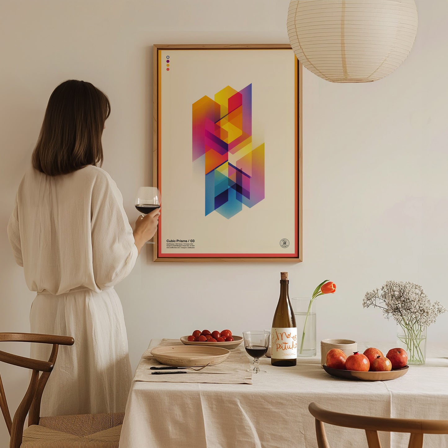 Cubic Prisms / 03 | Modern Abstract Poster | Minimal Design Wall Art | Framed or Unframed