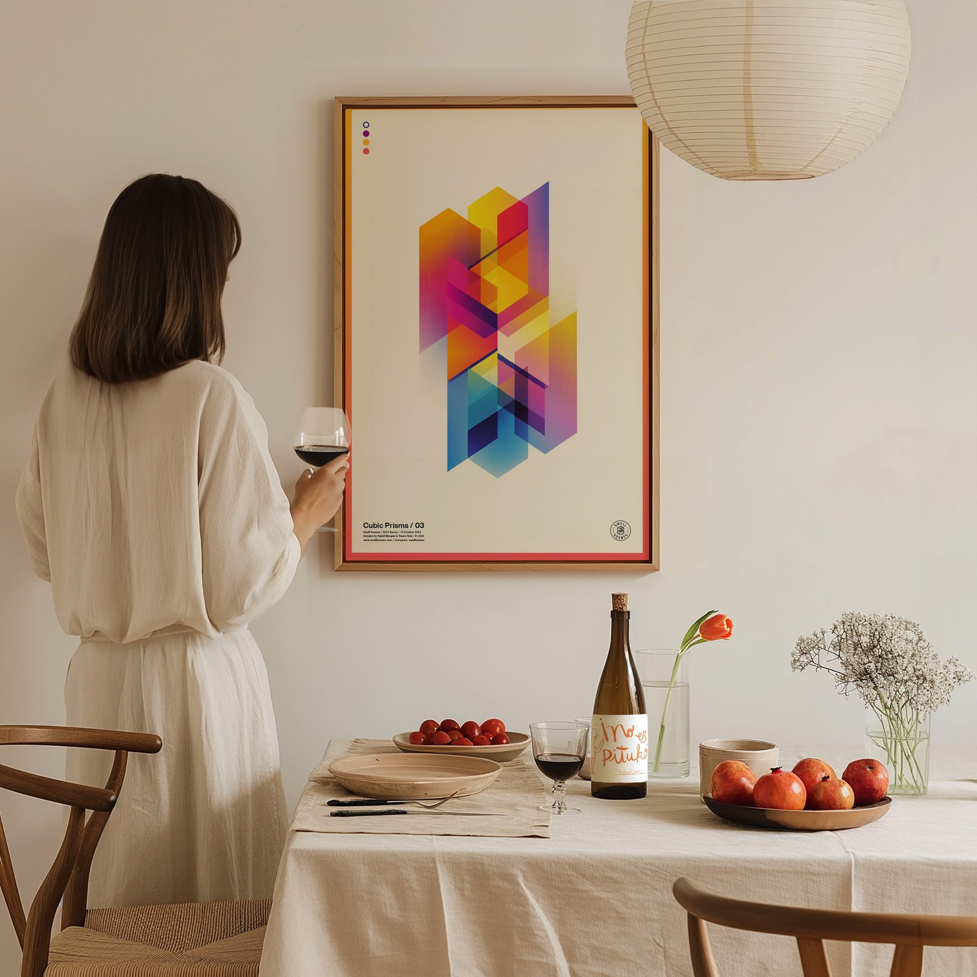 Cubic Prisms / 03 | Modern Abstract Poster | Minimal Design Wall Art | Framed or Unframed