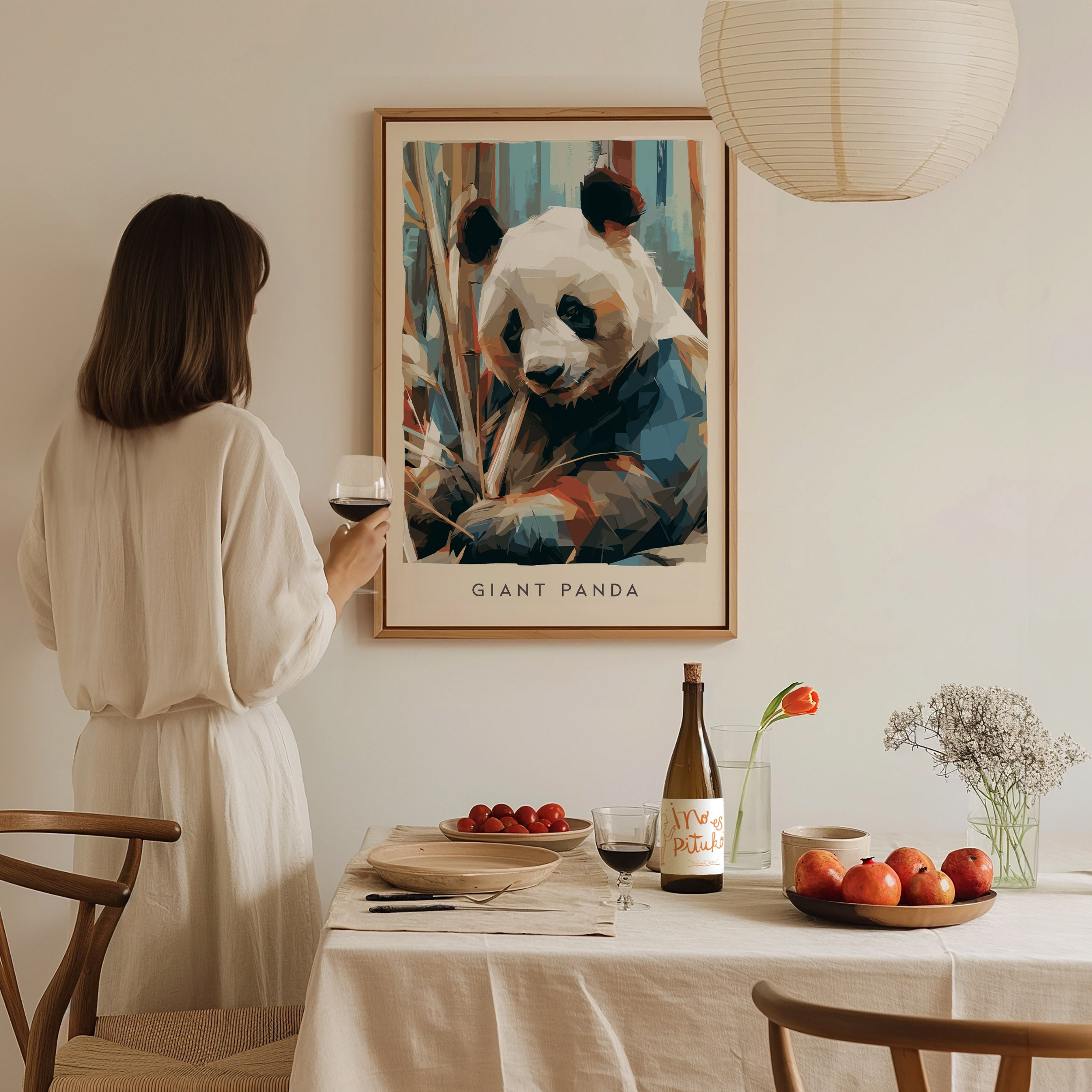 Giant Panda, China Poster | Bamboo Forest Wildlife Art Wall Art