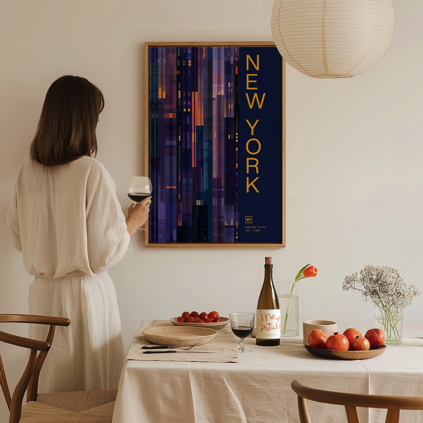 New York State Poster | Empire State Minimalist Wall Art