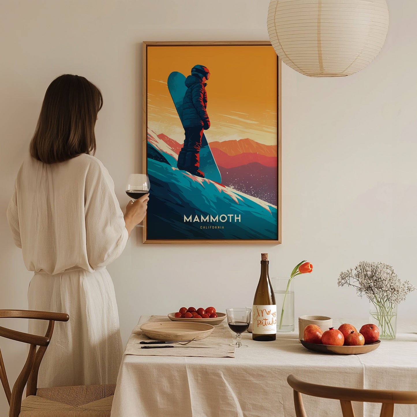 Mammoth Mountain Poster | California Ski Snowboard Wall Art