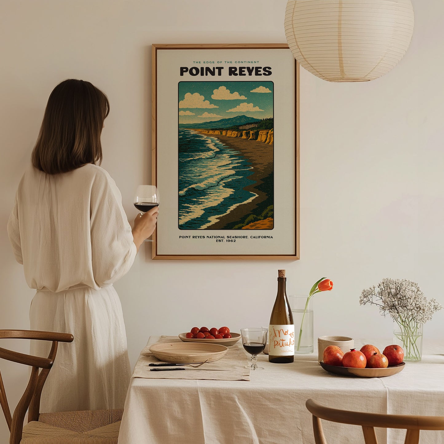 Point Reyes Poster | California Coast Seashore Vintage Wall Art