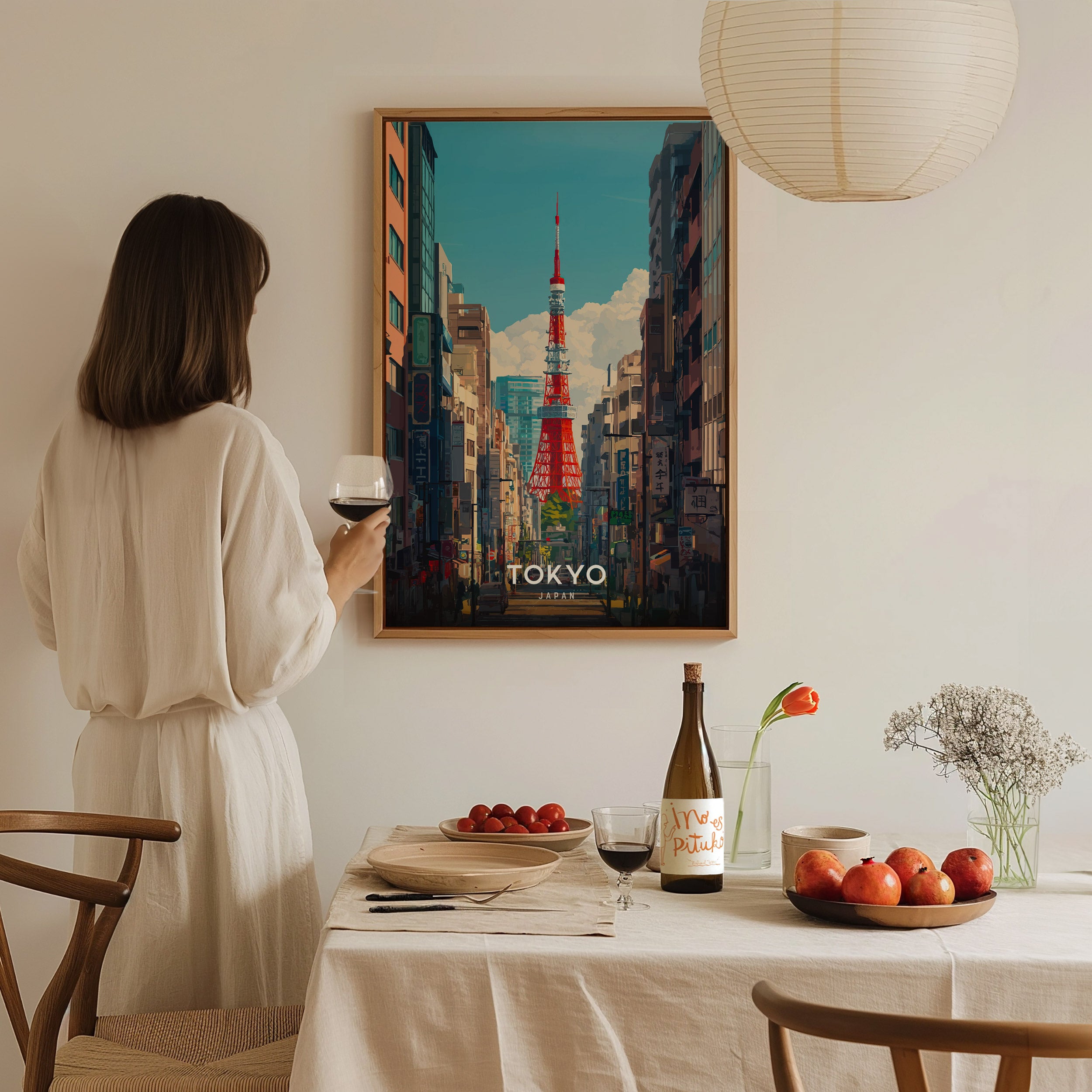 アンタイトルド・シティスケイプ (The Untitled Cityscape) Tokyo Cityscape Poster | Bold Japan Skyline Wall Art Print | Swell
