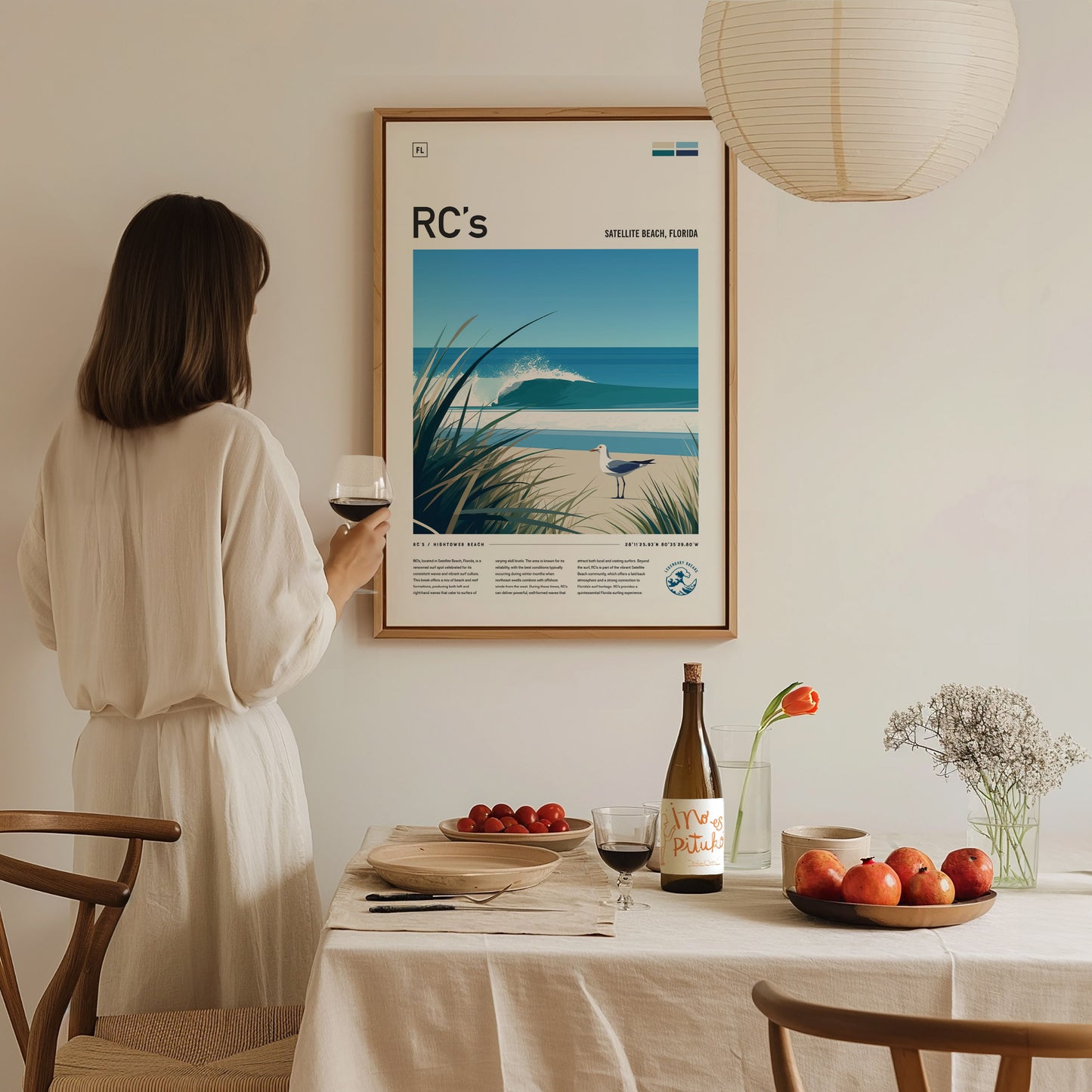 RC's Surf Spot Poster | Satellite Beach Florida Surfer Art