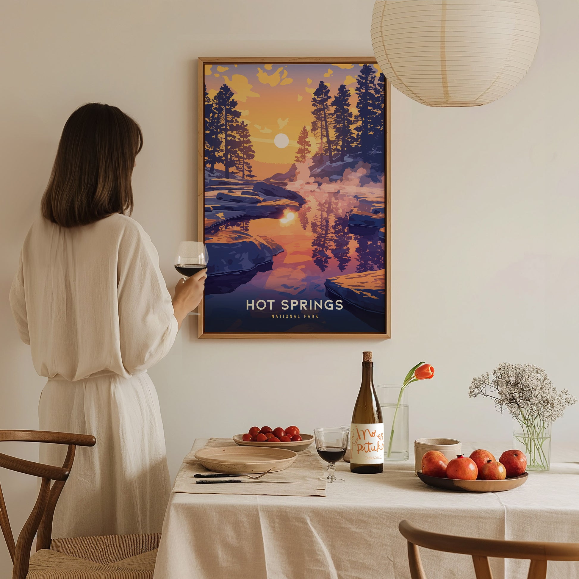 Hot Springs National Park Poster | Arkansas Bathhouse Row Wall Art