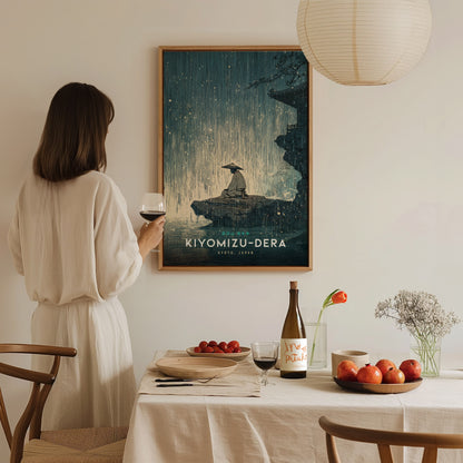 Kyoto Temple Poster | Kiyomizu-dera Japan Wall Art