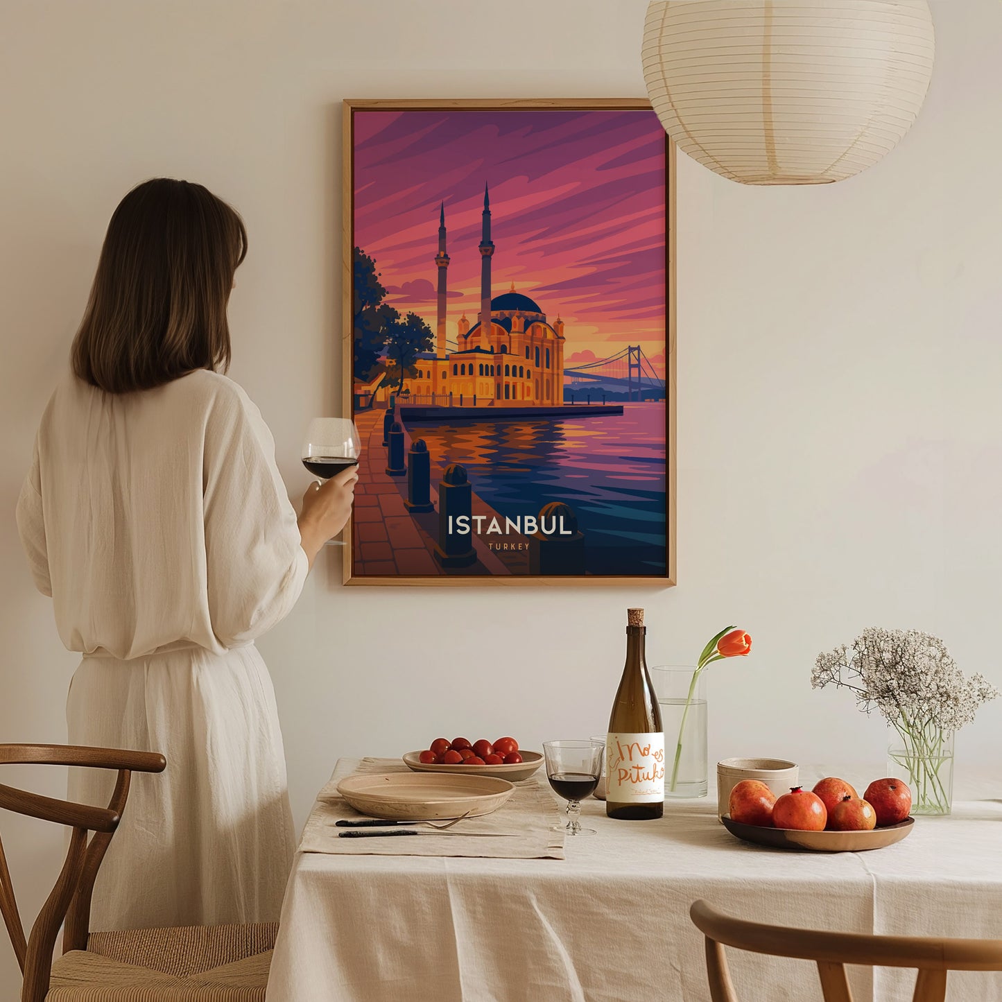 Ortakoy Mosque Istanbul Poster | Bosphorus Bridge Wall Art