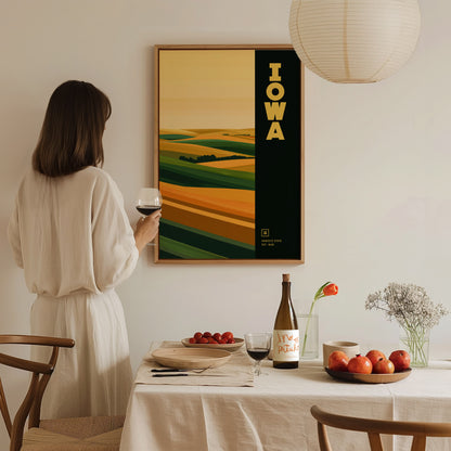 Iowa Poster | The Hawkeye State Wall Art