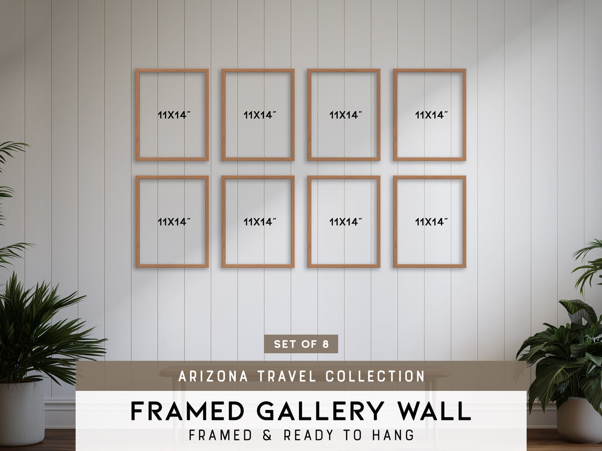 Arizona Travel Gallery Wall | Set of 8 | Travel Art Prints | Bedroom Wall Art