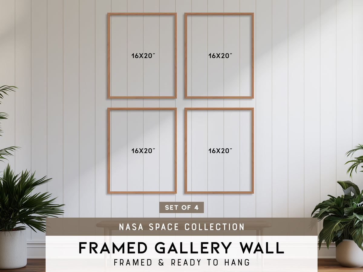 NASA Space Collection Gallery Wall | Set of 4 | Matching Print Set & Poster Set