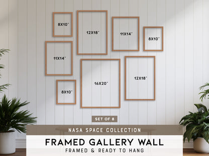 NASA Space Collection Gallery Wall | Set of 8 | Framed Gallery Set & Wall Art Collection