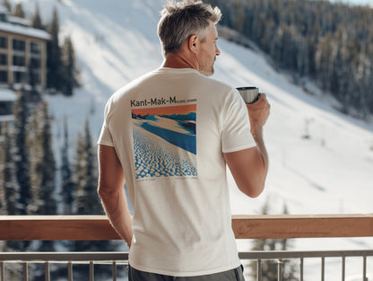Kant-Mak-M Ski T-Shirt | Telluride Mountain Art Tee — design printed on the back of the t-shirt
