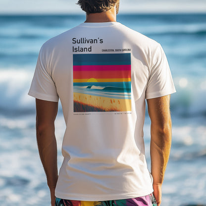 Sullivan's Island Surf T-Shirt | Lowcountry Wave Art Tee — design printed on the back of the t-shirt