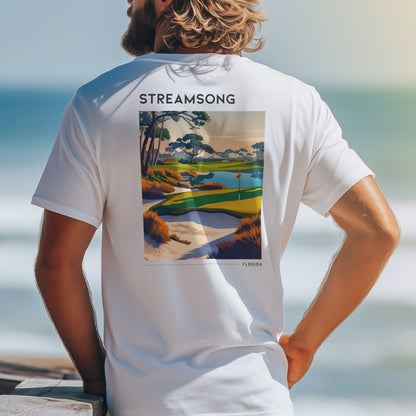 Streamsong Golf T-Shirt | Florida's Wild Links Tee — design printed on the back of the t-shirt
