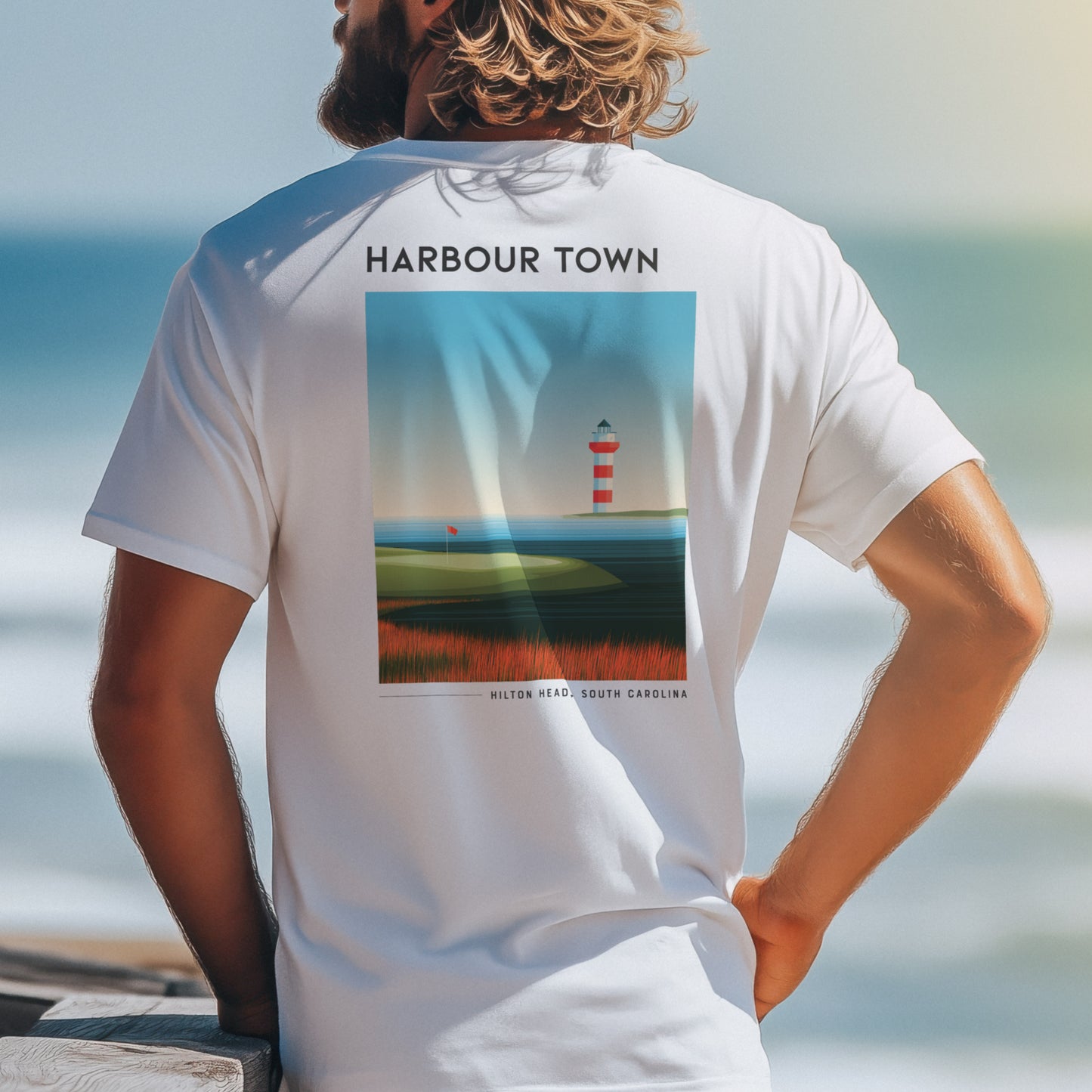 Harbour Town Golf T-Shirt | Low Country Links Classic Tee — design printed on the back of the t-shirt