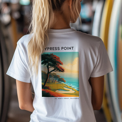 Cypress Point Golf T-Shirt | Monterey Peninsula Legend Tee — design printed on the back of the t-shirt
