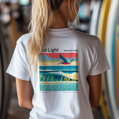 2nd Light Surf T-Shirt | Florida Gulf Coast Wave Tee — design printed on the back of the t-shirt