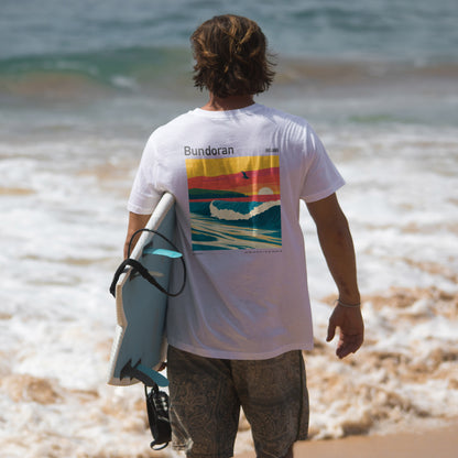 Bundoran Surf T-Shirt | Wild Atlantic Wave Art Tee — design printed on the back of the t-shirt