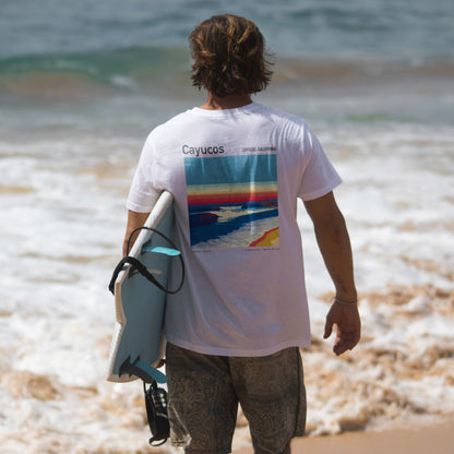 Cayucos Surf T-Shirt | Central Coast Wave Art Tee — design printed on the back of the t-shirt